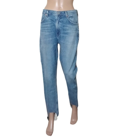 CITIZENS OF HUMANITY Valerie High Rise Tapered Stirrup Jean in Caraway - Picture 3 of 9